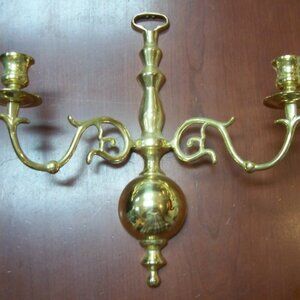 Set 2  Baldwin Brass 12in Candle Sconces Holds 2 Candles